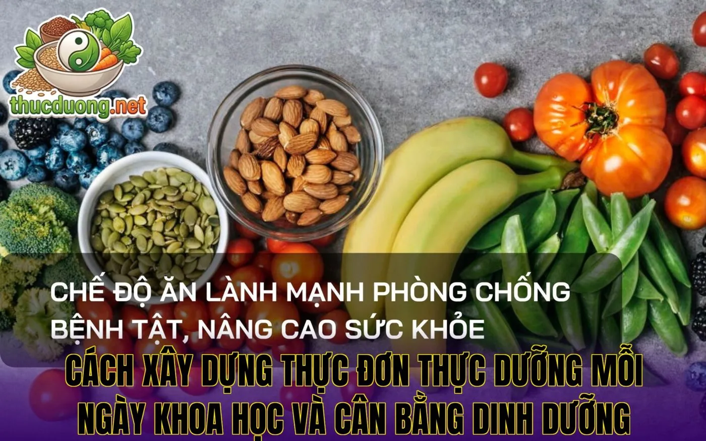 Cách xây dựng thực đơn thực dưỡng mỗi ngày khoa học và cân bằng dinh dưỡng