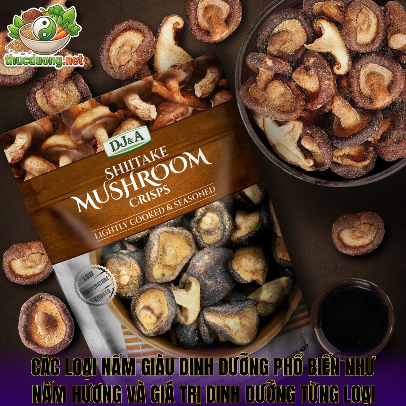 Các loại nấm giàu dinh dưỡng phổ biến như nấm hương và giá trị dinh dưỡng từng loại