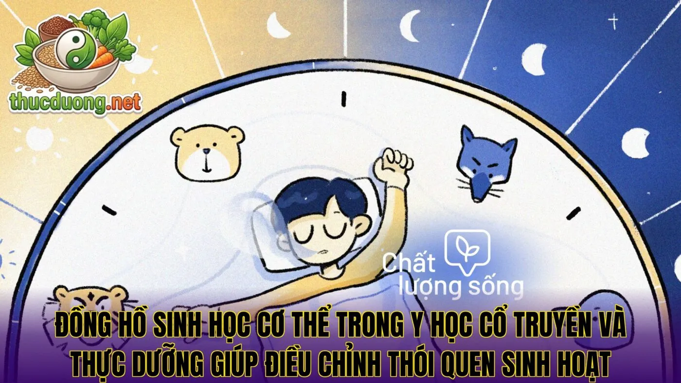 Đồng hồ sinh học cơ thể trong y học cổ truyền và thực dưỡng giúp điều chỉnh thói quen sinh hoạt