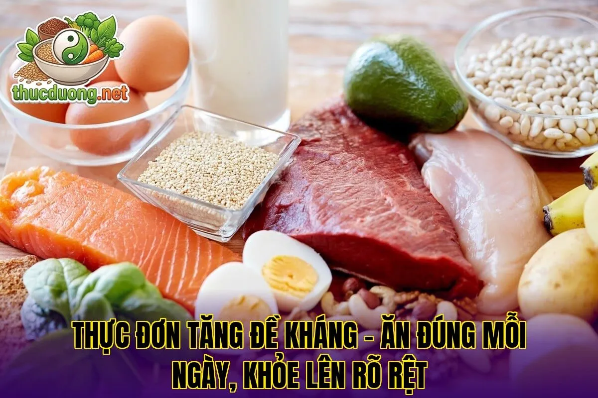 Thực đơn tăng đề kháng – Ăn đúng mỗi ngày, khỏe lên rõ rệt