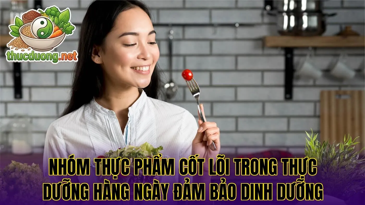 Nhóm thực phẩm cốt lõi trong thực dưỡng hàng ngày đảm bảo dinh dưỡng