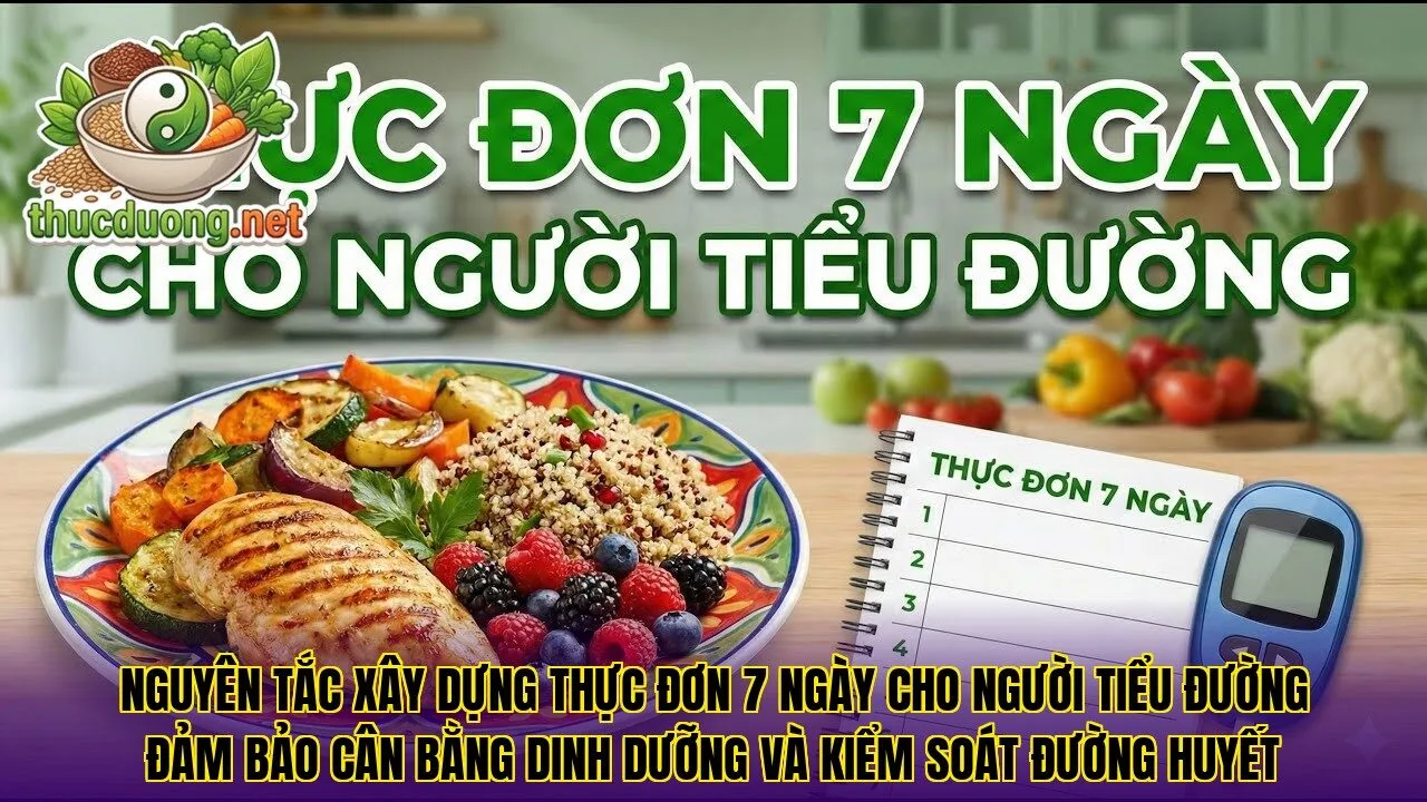 Nguyên tắc xây dựng thực đơn 7 ngày cho người tiểu đường đảm bảo cân bằng dinh dưỡng và kiểm soát đường huyết