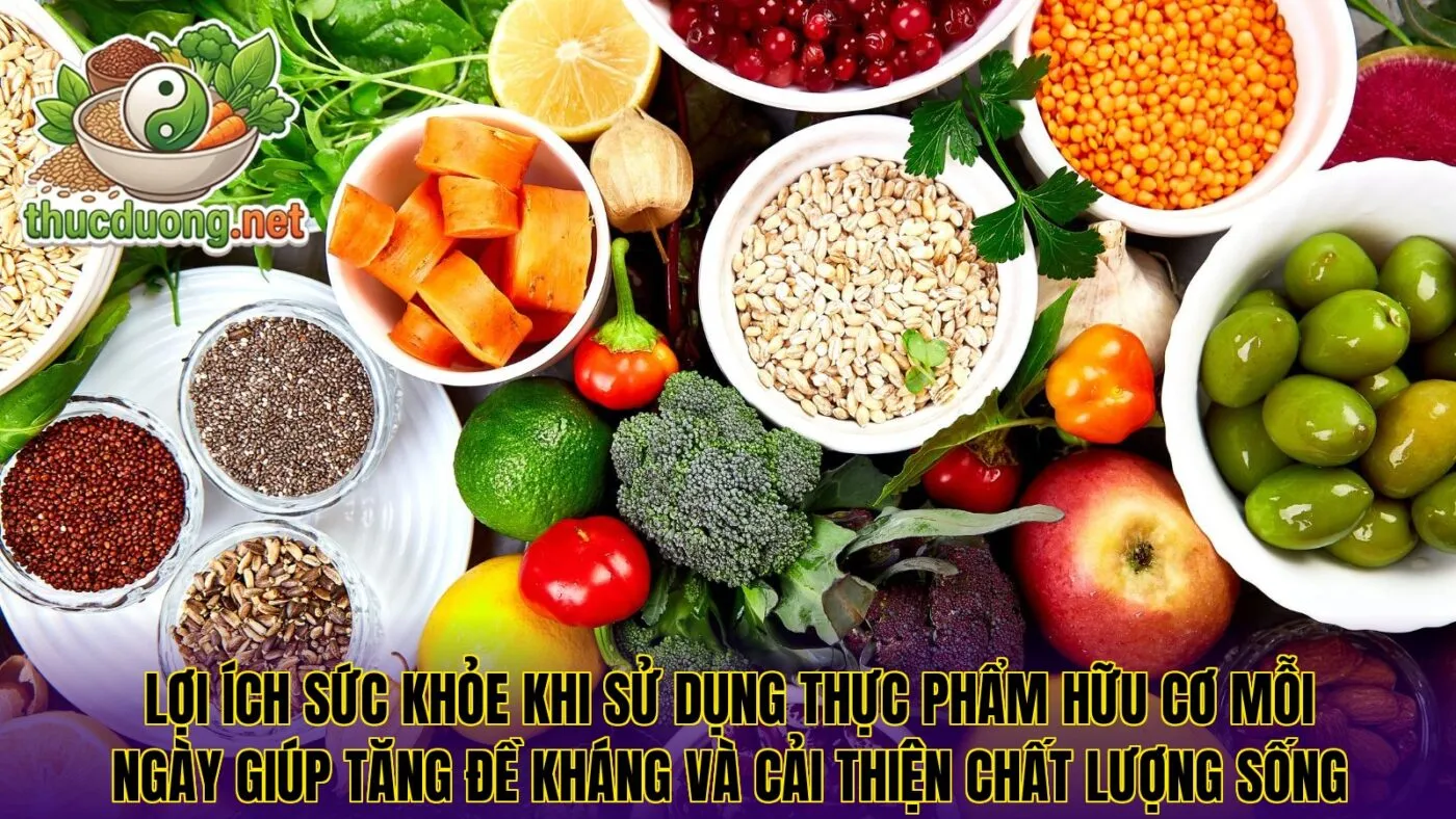 Lợi ích sức khỏe khi sử dụng thực phẩm hữu cơ mỗi ngày giúp tăng đề kháng và cải thiện chất lượng sống