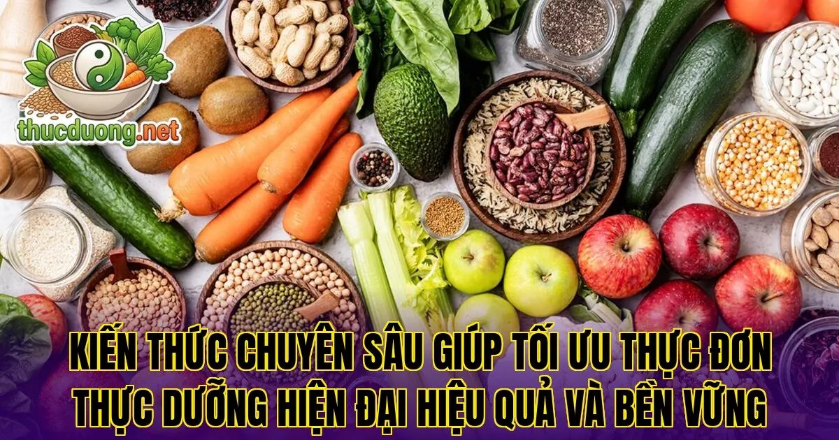 Kiến thức chuyên sâu giúp tối ưu thực đơn thực dưỡng hiện đại hiệu quả và bền vững