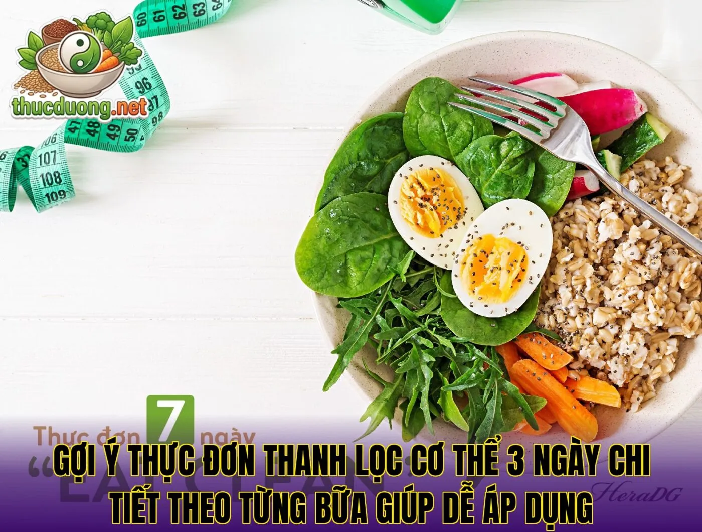 Gợi ý thực đơn thanh lọc cơ thể 3 ngày chi tiết theo từng bữa giúp dễ áp dụng